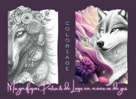 Magnifiques Portraits De Loupsbeau Livre A5 De Coloriage Ados Et Adultes, 26 İllustrations Complexes, Fantastiques Loups Pleine Page En Niveaux De Feutres, Peinture Possibles (French Edition) K. H, Editions Independently Publıshed
