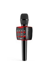 Soaiy MC7 Dinamik USB AUX Bluetooth Kablosuz El Mikrofonu Siyah