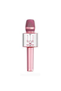 Soaiy MC1 USB AUX Bluetooth Kablosuz El Mikrofonu Pembe