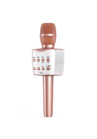 Soaiy MC7 Dinamik USB AUX Bluetooth Kablosuz El Mikrofonu Rose Gold