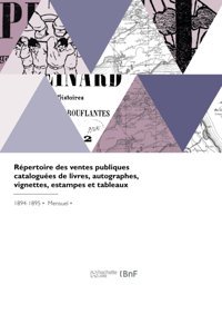 Rpertoire Des Ventes Publiques Catalogues De Livres, Autographes, Vignettes, Estampes Et Tableaux Dauze, Pierre Hachette Livre Bnf