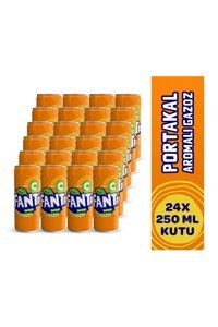 Fanta Portakallı Kutu Gazoz 24 Adet 250 ml