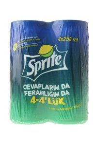 Sprite Limonlu Kutu Gazoz 4 Adet 250 ml