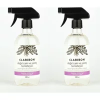 Claribon Lavanta Biberiye Kokulu Cam Temizleyici Sprey 2x500 ml
