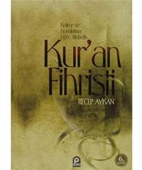 Kuran Fihristikelime Ve Konularına Göre Alfabetik Recep Aykan Pınar Yayınları