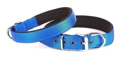 Doggie Comfort L Dokuma Ayarlanabilir Boyun Köpek Tasması Mavi