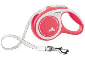 Flexi New Comfort Makaralı M Ayarlanabilir Boyun Köpek Tasması Kırmızı
