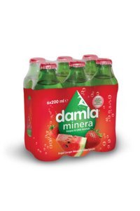 Damla Minera Karpuzlu Çilekli Soda 4'lü 200 ml