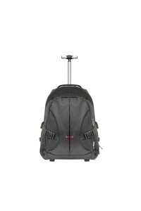 Promate ROVER-TR Düz Üç Gözlü Tekerlekli Oxford Kumaş 18 inç Sırt Laptop Çantası Siyah