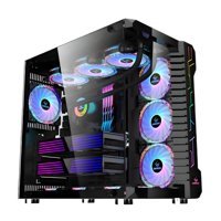 Snt Luobin III War Machine RGB Sıvı Soğutmalı 6 Fanlı Siyah Dikey Kullanım Mid Tower Standart Bilgisayar Kasası
