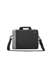 Addison 300805 İki Renkli İki Gözlü Oxford Kumaş 15.4 inç Askılı Laptop Çantası Gri - Siyah