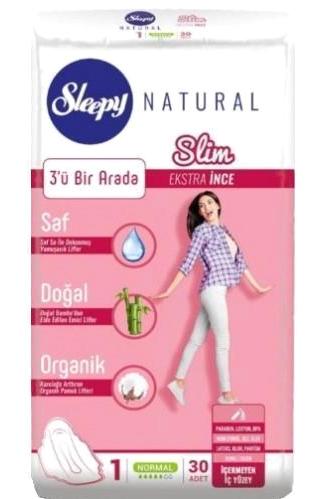 Sleepy Natural Organik Antialerjik İnce 30'lu Hijyenik Ped