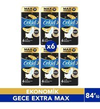 Orkid Gece Extra Max İnce 14'lü Hijyenik Ped 6 Adet