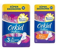 Orkid Platinum Orta 16'lı+24'lü Hijyenik Ped 2 Adet