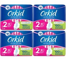 Orkid Ultra Extra Orta 7'li Hijyenik Ped 4 Adet