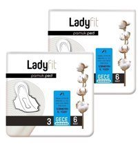 Lady Fit Organik Antialerjik Orta 6'lı Hijyenik Ped 2 Adet