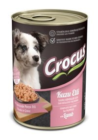 Crocus Kuzu Etli Aromalı Parça Etli Yavru Yaş Köpek Maması 400 gr 6'lı