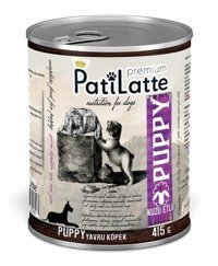 Kiart Pati Latte Kuzu Etli Aromalı Parça Etli Yavru Yaş Köpek Maması 415 gr 24'lü