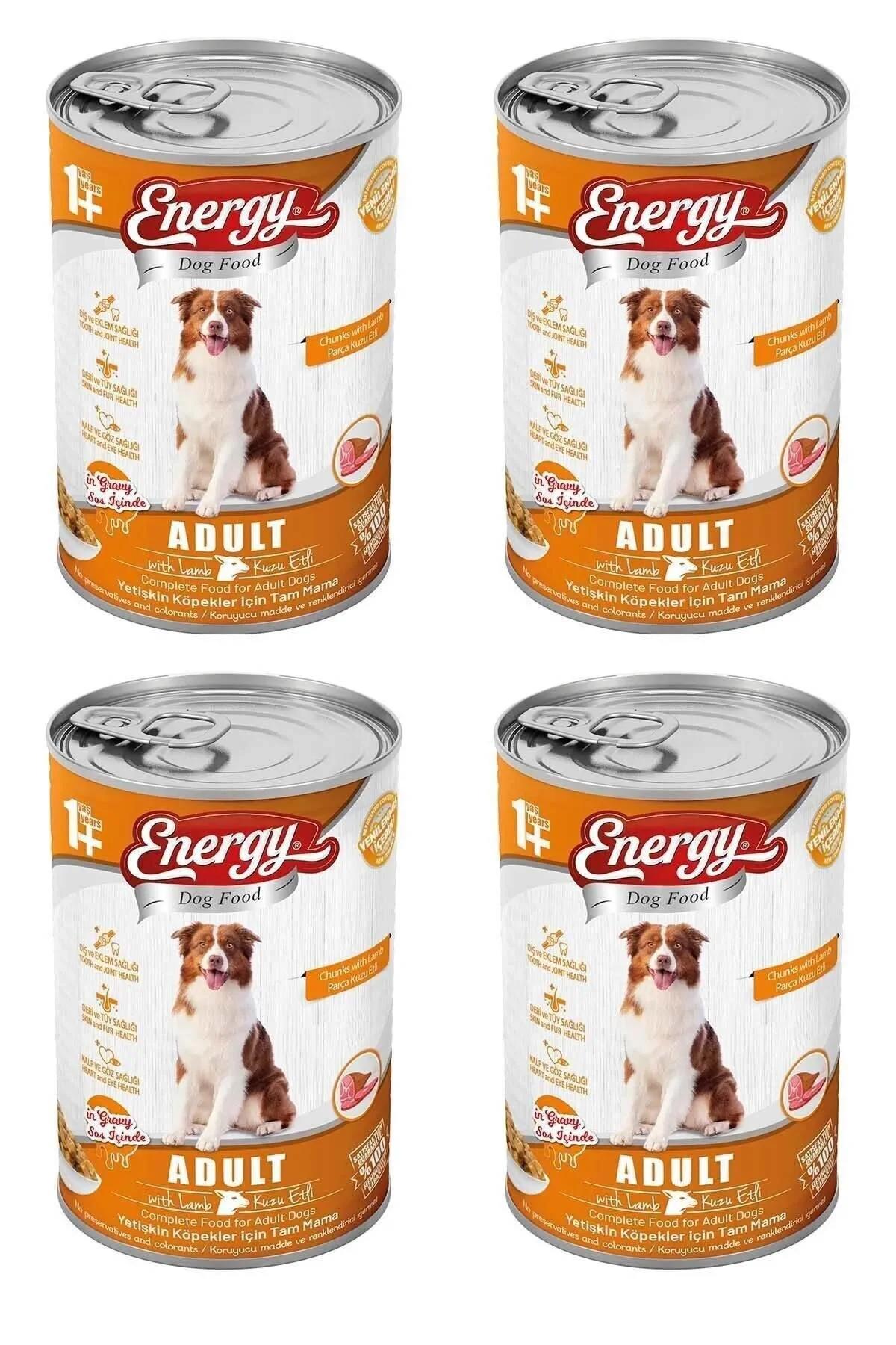Energy Kuzu Etli Soslu Yetişkin Yaş Köpek Maması 400 gr 4'lü