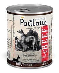 Kiart Pati Latte Sığır Etli Aromalı Parça Etli Yetişkin Yaş Köpek Maması 415 gr 24'lü