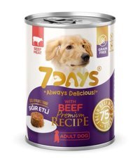 7Days Premium Recipe Bif Parça Etli Yetişkin Yaş Köpek Maması 415 gr