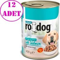 Ro Dog Somonlu Parça Etli Yetişkin Yaş Köpek Maması 400 gr 12'li