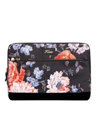 Fudela Black Roses Çiçekli İki Gözlü Oxford Kumaş 15.6 inç Laptop Kılıfı Çok Renkli