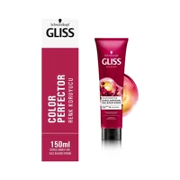 Gliss Color Perfector Hyaluron İksiri Kızılcık Özü Canlandırıcı Parlaklık Verici Boyalı Tüm Saçlar için Durulanmayan Kadın Saç Kremi 150 ml