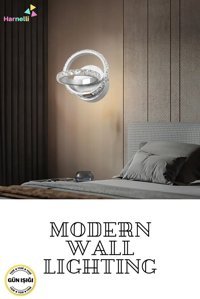 Harnelli AP-015 Tekli Başlık Alüminyum Led Aplik Bej