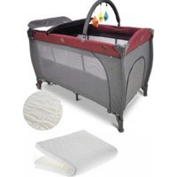 Baby Hope D'ora 25 kg Kapasiteli Ayarlanabilir Taşınabilir Katlanabilir Ara Katlı 70x110 cm Sallanan Anne Yanı Park Yatak Bordo