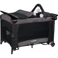 Baby Door Mia Comfort Alüminyum 15 kg Kapasiteli Ayarlanabilir Taşınabilir Katlanabilir Ara Katlı 70x110 cm Sallanan Anne Yanı Park Yatak Antrasit