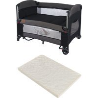 Mamma Papillon Alüminyum 15 kg Kapasiteli Ayarlanabilir Taşınabilir Katlanabilir Ara Katlı 70x110 cm Sallanan Anne Yanı Park Yatak Antrasit+Sünger Yatak