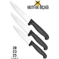 Xnews Çelik Düz Plastik Bıçak 20-23-25 cm 3 Parça