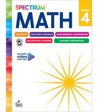 Math Workbook, Grade 4 Spectrum