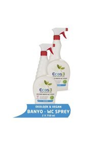 Ecos3 Ekolojik Banyo & Wc Temizleyici Sprey 2x750 ml
