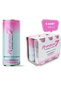 Rainbow7 Çilek Aromalı Enerji İçeceği 6 Adet 250 ml