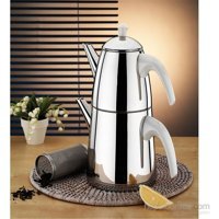 Aryıldız De Luxe Çelik Çaydanlık Beyaz