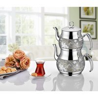 İnter Çelik Çiçek Mini Çelik Çaydanlık Inox