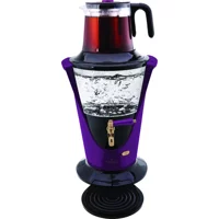 Karaca 1500 W 3 lt Su Kapasiteli Cam Tek Demlikli Tek Musluklu Plastik Elektrikli Semaver Mor