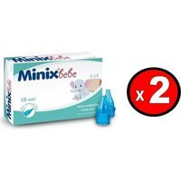 Minix Bebe Mavi Nazal Burun Aspiratörü Yedek Ucu 2x10'lu Set