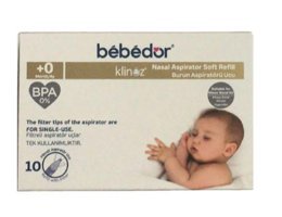 Bebedor Klinoz Şeffaf Nazal Burun Aspiratörü Yedek Uç 10'lu Set