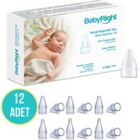 Baby Right Nazal Burun Aspiratörü Yedek Ucu 12'li Set