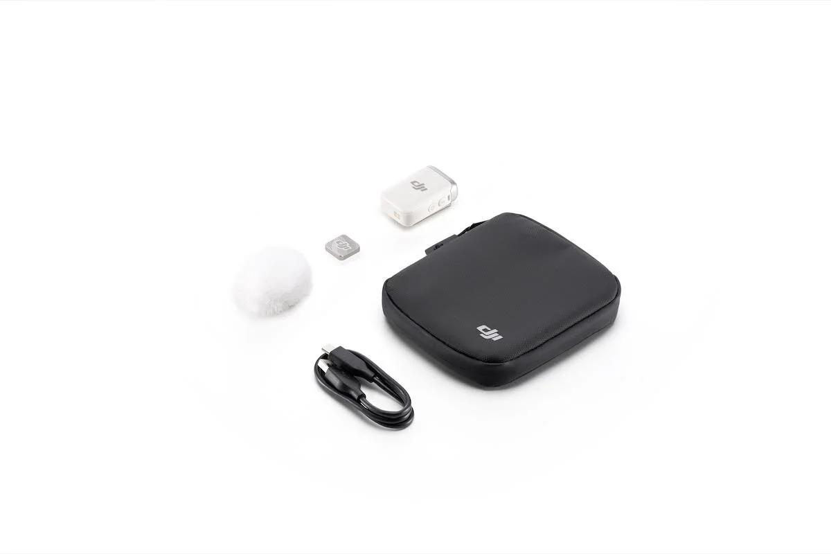 DJI 2 Transmitte Condenser Lightning Kablosuz Yayıncı Bluetooth USB Beyaz Yaka Mikrofon