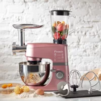 Cookplus Promix Ef802 Paslanmaz Çelik 1000 W 4.3 lt Standlı Hamur Yoğurma ve Mutfak Şefi Pembe
