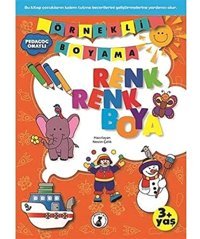 Örnekli Boyama - Renk Renk Boya (3+ Yaş) Nesrin Çelik Misket Kitap