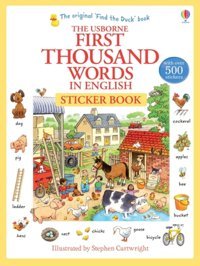 Usb - First 1000 Words English Sticker Book Heather Amery Usborne Publishing Books Ltd
