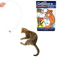 Cat Dancer Products Original Hareketli Tüylü Yakalama Yetişkin-Yavru Olta Kedi Oyuncağı