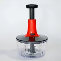 Juliet Furniture Plastik Hazneli Üç Bıçaklı Üstten Basmalı Doğrayıcı Kırmızı