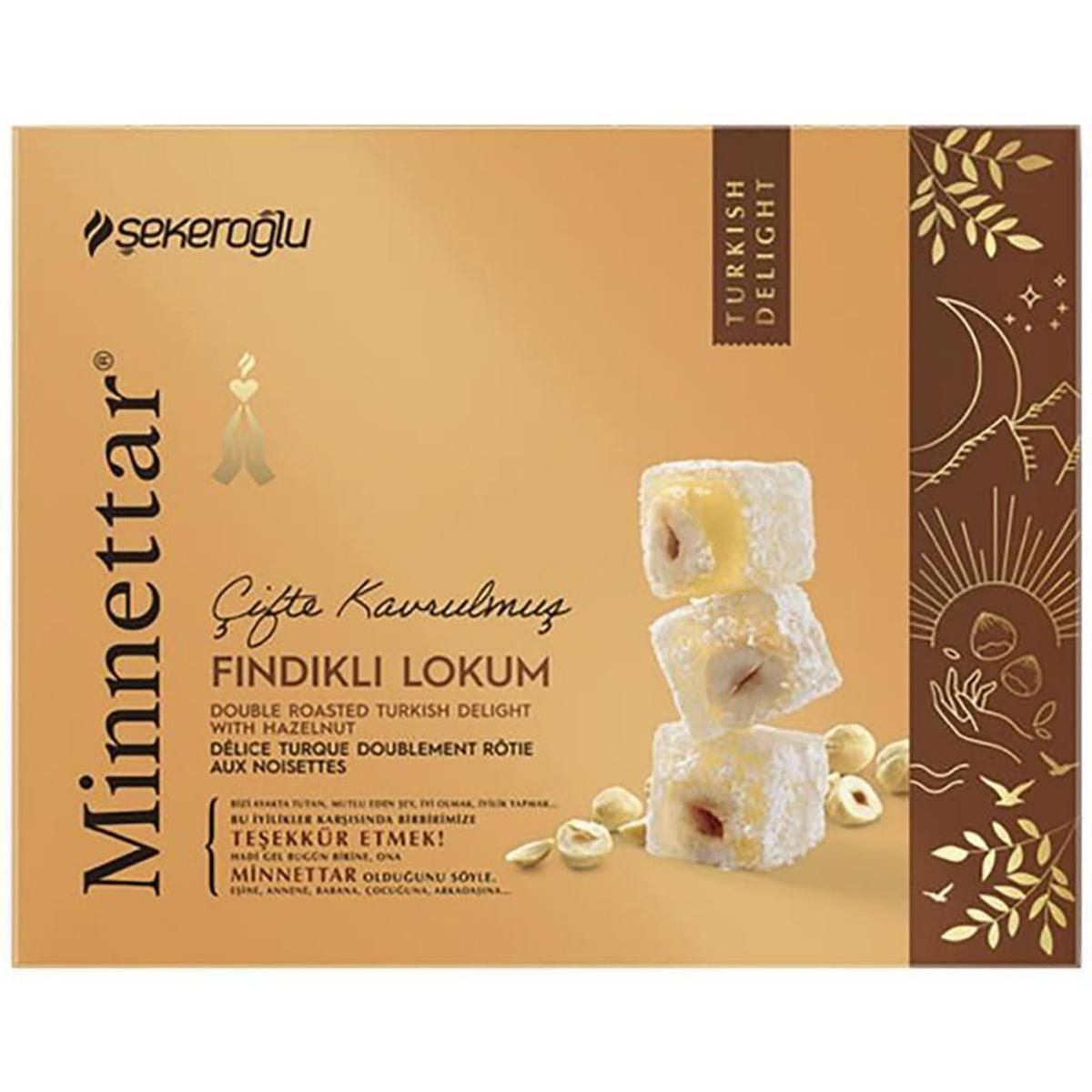 Şekeroğlu Minnettar Çifte Kavrulmuş Fındıklı Lokum 300 gr