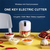 Nefertiya 250 ml Cam Hazneli Üç Bıçaklı Mini Şarjlı Rondo Beyaz